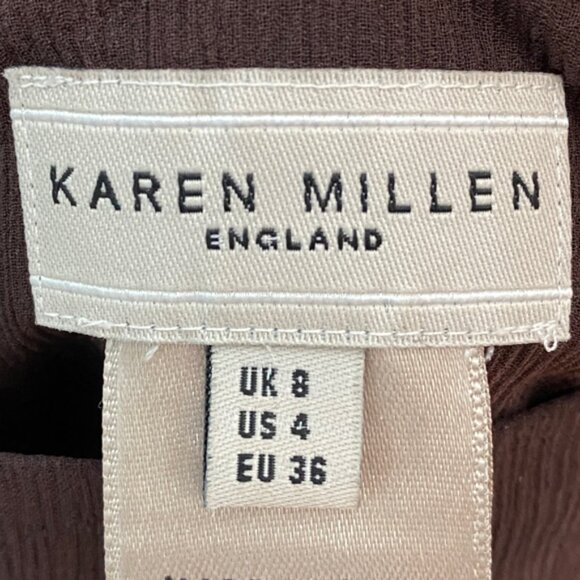 Karen Millen Embroidered 100% Silk Tiered Midi Skirt - Picture 6 of 7